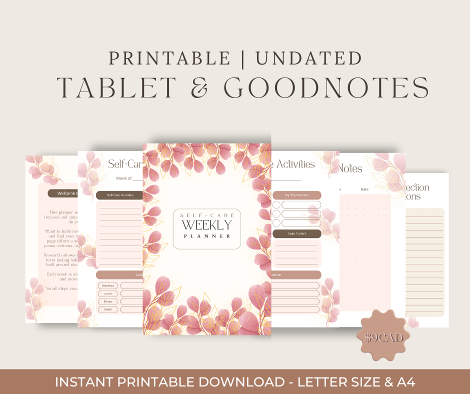 Self-Care Weekly Planner