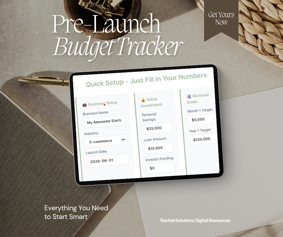 Solopreneur Pre-Launch Budget Tracker